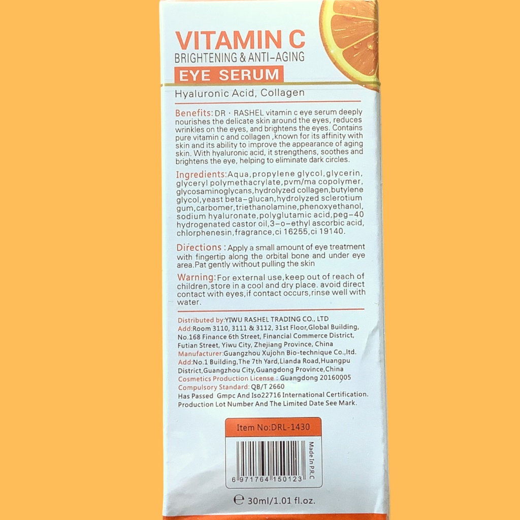 Dr Rashel Vitamin C eye serum