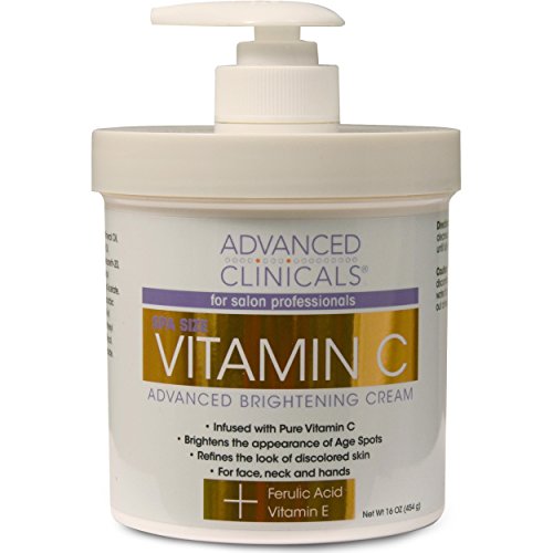  Advanced Clinicals Vitamin C, Advanced Brightening Cream, 16 oz (454 g)