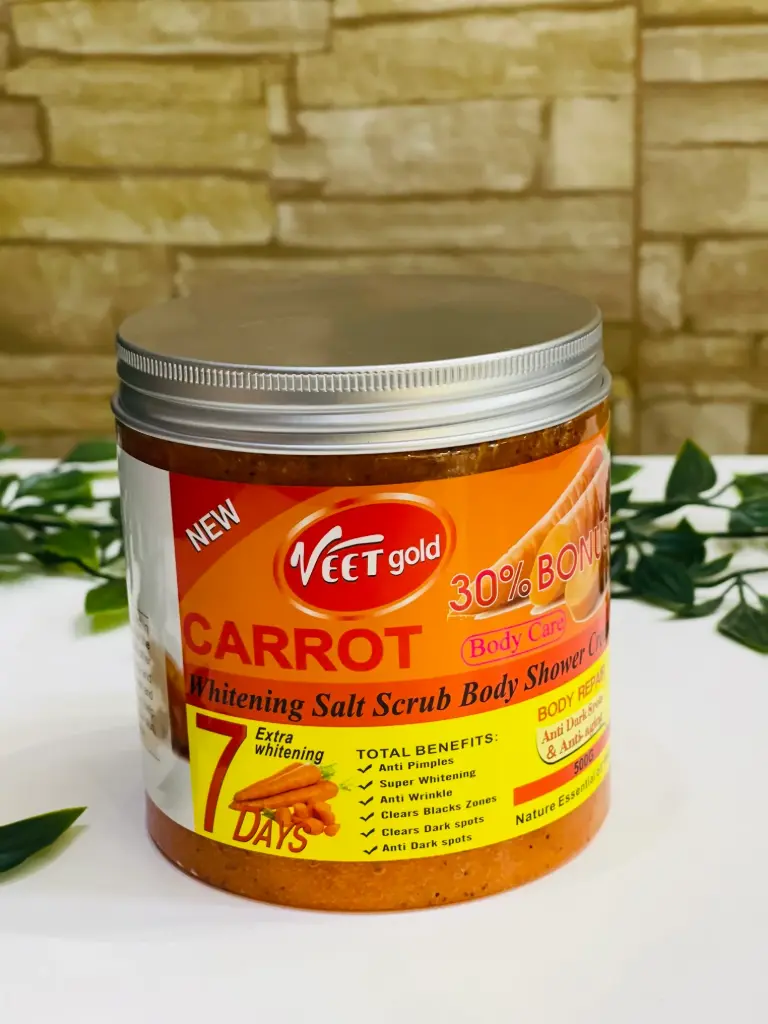 Veet Gold Salt Body Scrub carrot