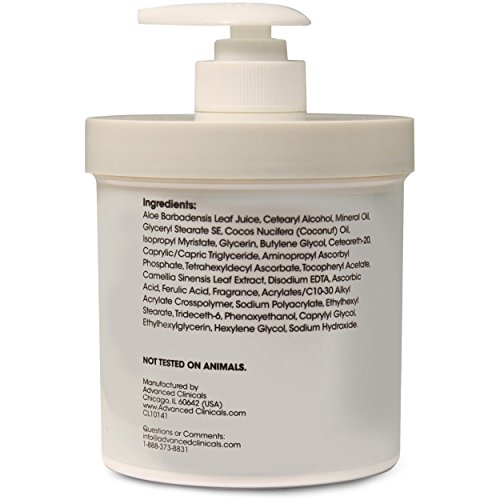  Advanced Clinicals Vitamin C, Advanced Brightening Cream, 16 oz (454 g)