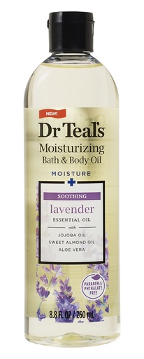[811068012818] Dr. Teal's Moisturizing Bath & Body Oil, Lavender , 8.8 fl oz (260 ml)