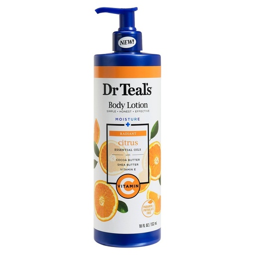 [811068019237] Dr. Teal's, Body Lotion, Moisture + Radiant, Citrus, 18 fl oz (532 ml)