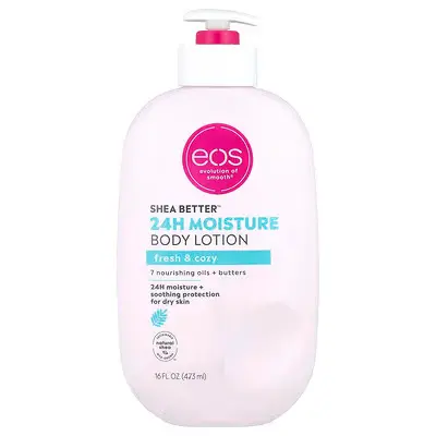 [840044704836] EOS Shea Better, 24H Moisture Body Lotion, Fresh & Cozy, 16 fl oz (473 ml) 