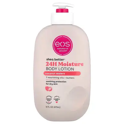 [840044707028] EOS Shea Better 24H Moisture Body Lotion, Coconut Waters, 16 fl oz (473 ml)