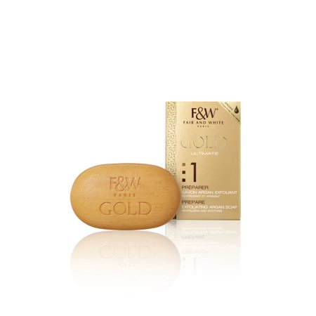 [3760078080553] Fair & White Gold Ultimate Exfoliating Argan Soap 200 g 