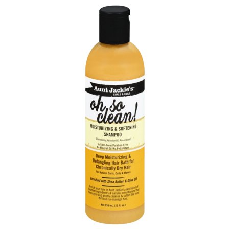 Aunt Jackies Curls & Coils Oh So Clean Moisturizing & Softening Shampoo 12 oz
