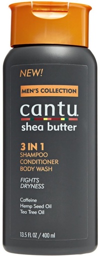 [817513016769] Cantu Men'S 3 In 1 Body Wash 400 Ml