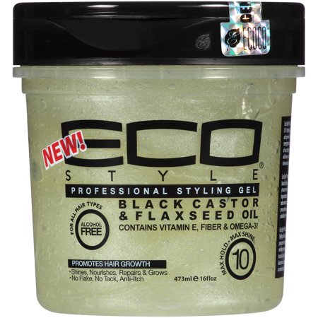[748378004212] Eco Styler Gel Black Castor Oil & Flaxseed 16Oz